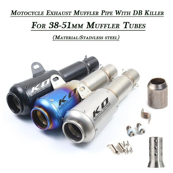 motorcycle exhaust system 51mm diameter pipe db killer refit stainless steel tail vent muffler tip tubes silp on
motorcycle exhaust system 51mm diameter pipe db killer refit stainless steel tail vent muffler tip tubes silp on