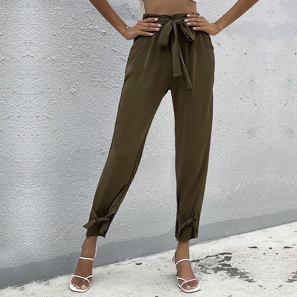 women's pants & capris women pencil trousers fashion female solid color slim high waist bottoms bow knot removable belt ankle tied, Black;white
women's pants & capris women pencil trousers fashion female solid color slim high waist bottoms bow knot removable belt ankle tied, Black;white