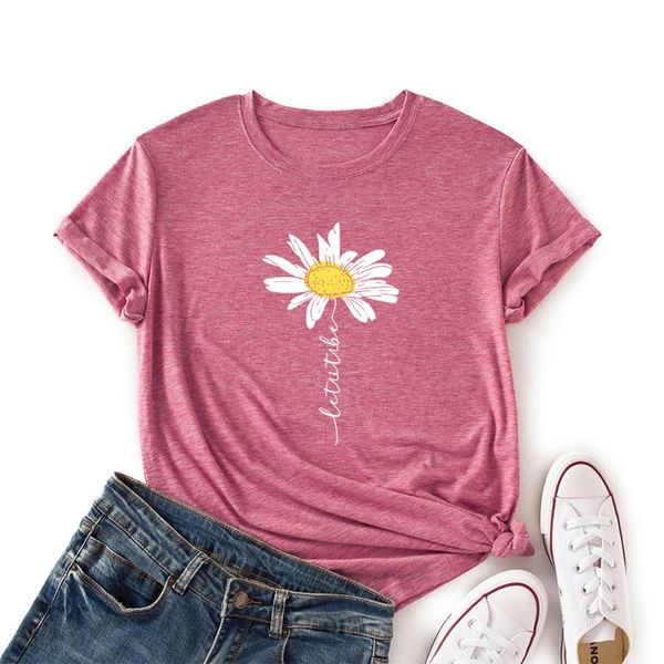 women's t-shirt woman short sleeve colored cotton graphic tees summer female shirts for women let it be white daisy flowers top
women's t-shirt woman short sleeve colored cotton graphic tees summer female shirts for women let it be white daisy flowers top