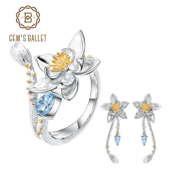 gem's ballet 925 sterling silver vintage women ring earrings set natural blue z elegant flower handmade high jewelry bracelet, & neckla, Black
gem's ballet 925 sterling silver vintage women ring earrings set natural blue z elegant flower handmade high jewelry bracelet, & neckla, Black