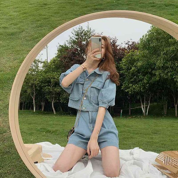 women's jeans roupas femininas de verão novo estilo jeans manga curta calças terno duas peças mulheres carga 4ib9, Blue
women's jeans roupas femininas de verão novo estilo jeans manga curta calças terno duas peças mulheres carga 4ib9, Blue