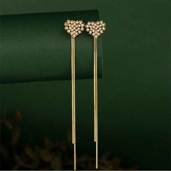 temperament love tassel long earrings south korea east gate 2020 new s925 silver needle earrings trend jewelry, Black
temperament love tassel long earrings south korea east gate 2020 new s925 silver needle earrings trend jewelry, Black