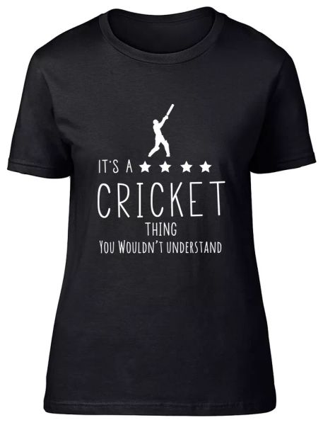 It's a Cricket Thing, You Wouldn't Understand Fitted Womens Ladies T Shirt, White;black
It's a Cricket Thing, You Wouldn't Understand Fitted Womens Ladies T Shirt, White;black