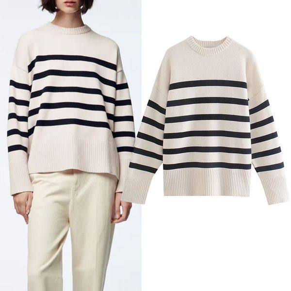 za sweater pullover fall new fashion stripe o-ne cotton 100% women sweater 2021 new street youth elegant warm pullover sweater, Black
za sweater pullover fall new fashion stripe o-ne cotton 100% women sweater 2021 new street youth elegant warm pullover sweater, Black