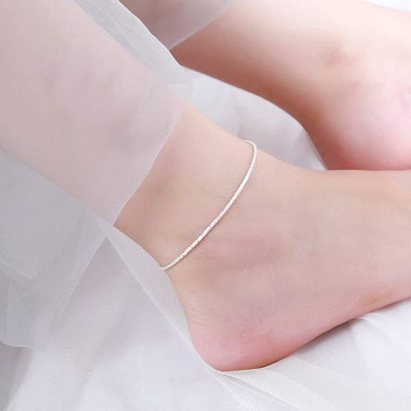 s925 sterling silver gypsophila anklet korean style simple student cold wind ankle chain personality girlfriend, Red;blue 
s925 sterling silver gypsophila anklet korean style simple student cold wind ankle chain personality girlfriend, Red;blue