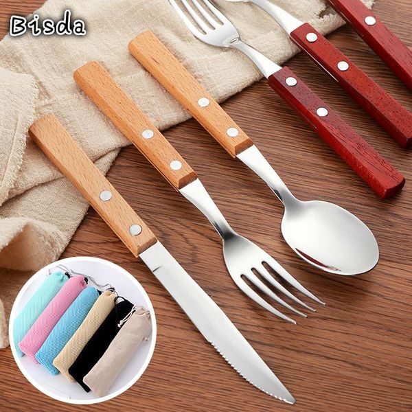 pcs wooden handle cutlery set bag travel portable stainless steel bamboo baby tableware fork spoon knife dinnerware flatware sets
pcs wooden handle cutlery set bag travel portable stainless steel bamboo baby tableware fork spoon knife dinnerware flatware sets