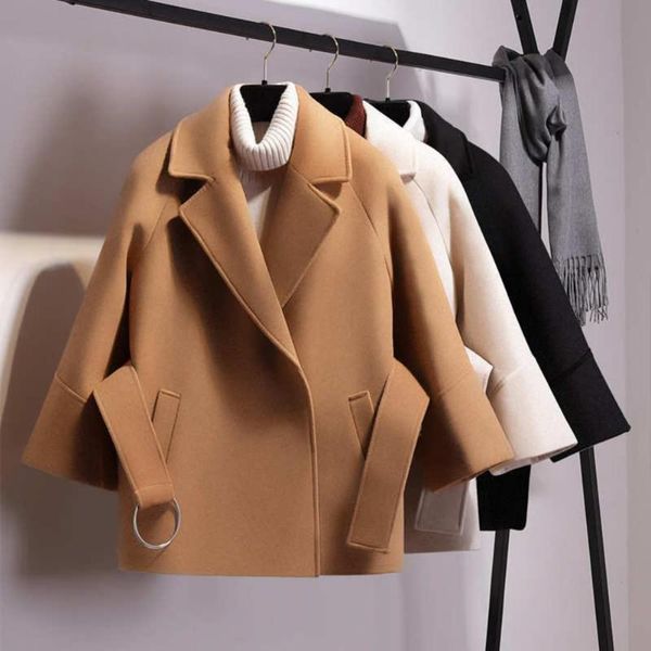 women's jackets drop2021 coat solid color belt tight waist cardigan winter jacket for work, Black;brown
women's jackets drop2021 coat solid color belt tight waist cardigan winter jacket for work, Black;brown