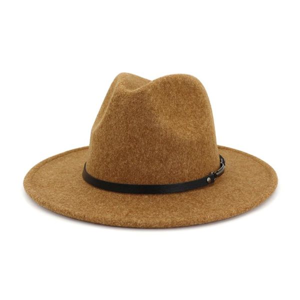 wide brim hats women black belt wool felt fedora hat panama cowboy soft sun suitable for beach fashion 2021, Blue;gray
wide brim hats women black belt wool felt fedora hat panama cowboy soft sun suitable for beach fashion 2021, Blue;gray