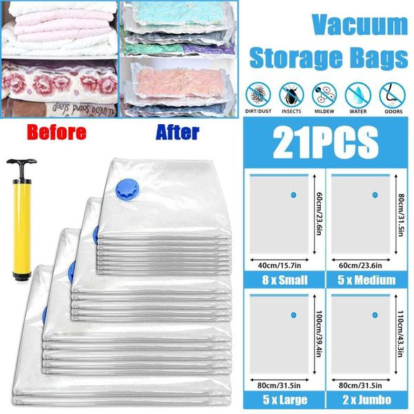 storage bags 21pcs 4 sizes thickened vacuum bag for cloth compressed with hand pump gift reusable blanket clothes quilt organizer
storage bags 21pcs 4 sizes thickened vacuum bag for cloth compressed with hand pump gift reusable blanket clothes quilt organizer