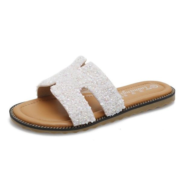 slippers fashion sequin upper comfortable flat sandals women wild wear large size aike asia, Black
slippers fashion sequin upper comfortable flat sandals women wild wear large size aike asia, Black