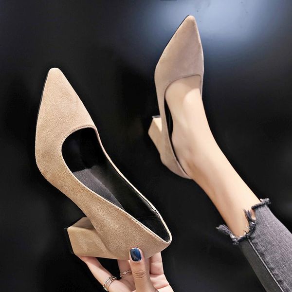 dress shoes square heel women pointed toe pumps fashion gray high heels flock leather black party plus big size 43
dress shoes square heel women pointed toe pumps fashion gray high heels flock leather black party plus big size 43