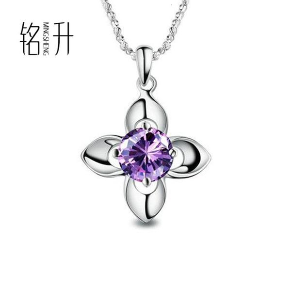 mingsheng new necklace four leaf grass pendant korean clavicle chain jewelry, Black
mingsheng new necklace four leaf grass pendant korean clavicle chain jewelry, Black