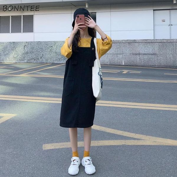 casual dresses women solid summer sleeveless fashion straps knee-length bf all-match black trendy pockets denim loose, Black;gray
casual dresses women solid summer sleeveless fashion straps knee-length bf all-match black trendy pockets denim loose, Black;gray