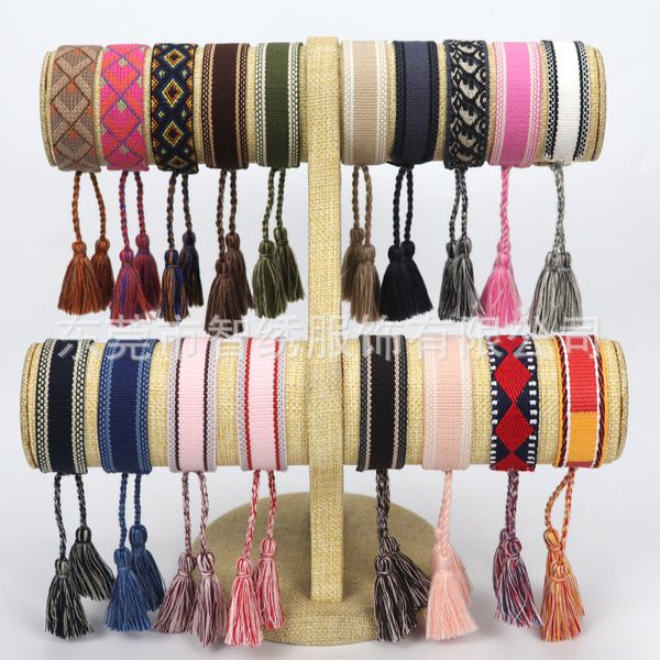 2021 cotton woven letter embroidery tassel bangle lace-up bracelet adjustable festival bracelets braided hand rope couple gifts 43 u2, Black
2021 cotton woven letter embroidery tassel bangle lace-up bracelet adjustable festival bracelets braided hand rope couple gifts 43 u2, Black