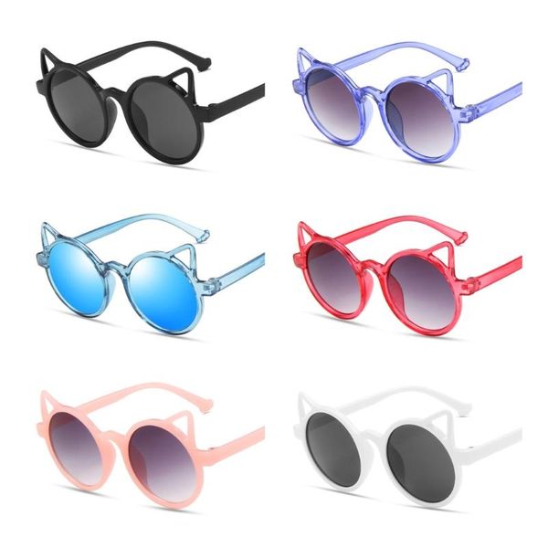 sunglasses children's colors cartoon sun glasses cat ears round personality uv protection kids eyewear lx9e, Blue
sunglasses children's colors cartoon sun glasses cat ears round personality uv protection kids eyewear lx9e, Blue