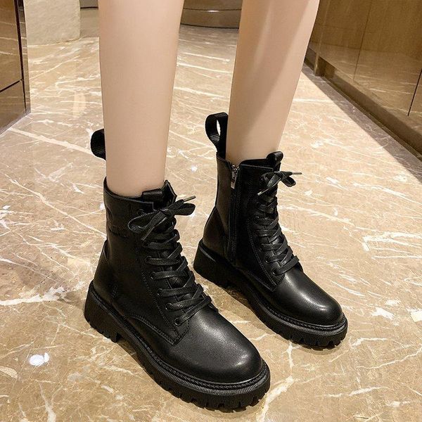boots fashion round toe lace up solid color keep warm ankle side zipper non-slip harness zapatillas mujer, Black
boots fashion round toe lace up solid color keep warm ankle side zipper non-slip harness zapatillas mujer, Black
