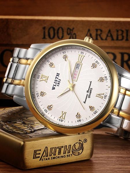 wristwatches couple watch korean version of luminous waterproof casual diamond double calendar quartz for men, Slivery;brown
wristwatches couple watch korean version of luminous waterproof casual diamond double calendar quartz for men, Slivery;brown