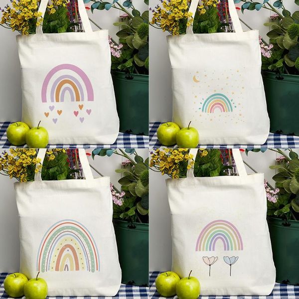 storage bags rainbow printing women canvas shoulder outdoor travel shopping pouch female casual high capacity organization bag
storage bags rainbow printing women canvas shoulder outdoor travel shopping pouch female casual high capacity organization bag