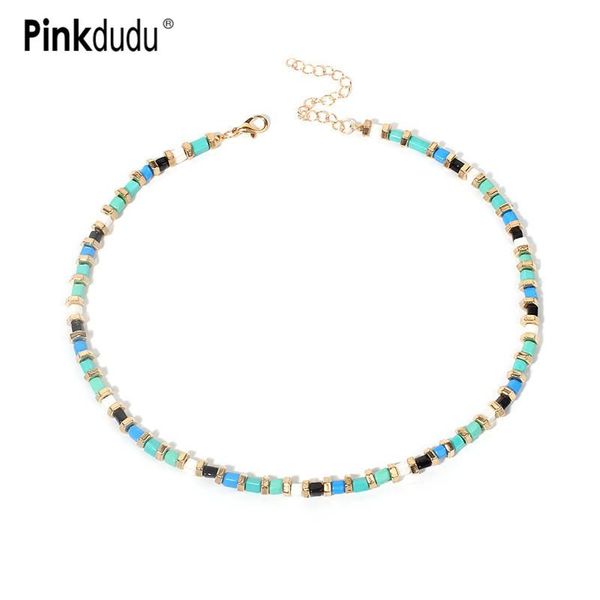 pinkdudu fashion trendy boho natural stone chokers necklaces green turquoises round loose beads collar for women pd219, Golden;silver
pinkdudu fashion trendy boho natural stone chokers necklaces green turquoises round loose beads collar for women pd219, Golden;silver