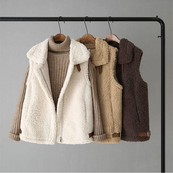 women's vests plush vest women 2021 autumn and winter waistcoat jacket korean spice girl fashion trend, Black;white
women's vests plush vest women 2021 autumn and winter waistcoat jacket korean spice girl fashion trend, Black;white