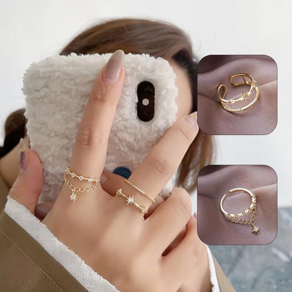 bangle open ring temperament simple elegant double zircon star wild tassel index finger female jewelry gifts, Black
bangle open ring temperament simple elegant double zircon star wild tassel index finger female jewelry gifts, Black