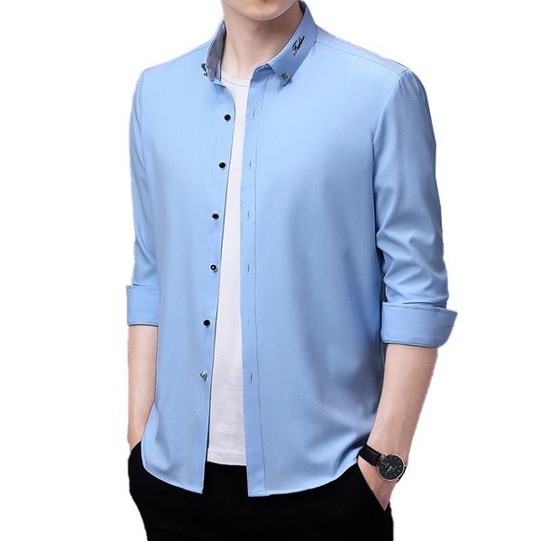 men's casual shirts red blue white long-sleeved shirt classic business office design work jacket high-quality clothing, White;black
men's casual shirts red blue white long-sleeved shirt classic business office design work jacket high-quality clothing, White;black