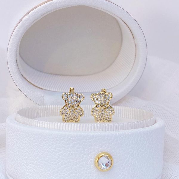 hoop & huggie design fashion jewelry 14k real gold plating zircon bear small earrings sweet girl women's daily all-match, Golden;silver
hoop & huggie design fashion jewelry 14k real gold plating zircon bear small earrings sweet girl women's daily all-match, Golden;silver