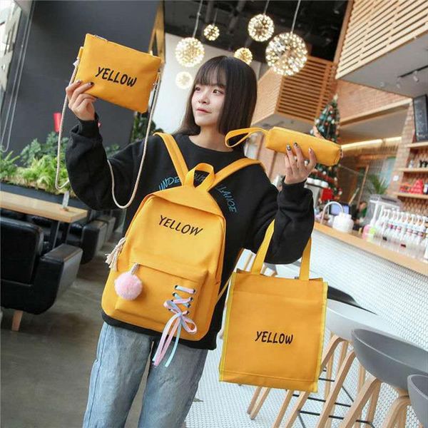 school bags 4 pcs sets canvas schoolbags for teenage girls women backpack kids bookbag primary bag college student lapbackpacks
school bags 4 pcs sets canvas schoolbags for teenage girls women backpack kids bookbag primary bag college student lapbackpacks