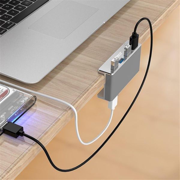 hubs (q) aluminum 4 ports usb 3.0 hub high speed splitter adapter clip-type for desklapclip range 10-32mm mh4pu
hubs (q) aluminum 4 ports usb 3.0 hub high speed splitter adapter clip-type for desklapclip range 10-32mm mh4pu