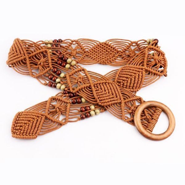 bohemian round buckle hand-woven belt female wide with skirt simple wild decorative dress casual belts, Black;brown
bohemian round buckle hand-woven belt female wide with skirt simple wild decorative dress casual belts, Black;brown