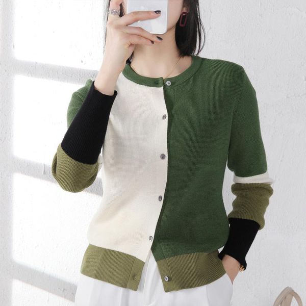 women's knits & tees 2021 round neck knitted cardigan soft waxy slim bottoming sweater autumn color matching outer jacket, White
women's knits & tees 2021 round neck knitted cardigan soft waxy slim bottoming sweater autumn color matching outer jacket, White