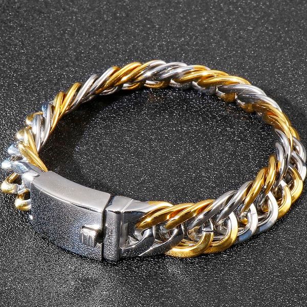 link, chain on hand bracelet for men in stainless steel 14/17mm gold titanium men's male bracelets mannen armband bangle jewelry access, Black
link, chain on hand bracelet for men in stainless steel 14/17mm gold titanium men's male bracelets mannen armband bangle jewelry access, Black