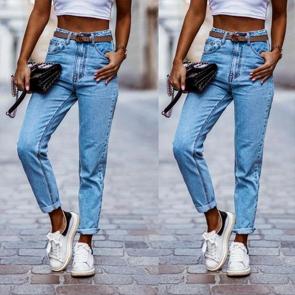 summer casual temperament straight mid women jean waist comfortable harem pants womens denim feet trousers ws25, Blue
summer casual temperament straight mid women jean waist comfortable harem pants womens denim feet trousers ws25, Blue