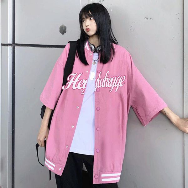 women's jackets short-sleeved baseball uniform summer 2021 korean version of the ins trend hundred loose-fitting collar thin jacket, Black;brown
women's jackets short-sleeved baseball uniform summer 2021 korean version of the ins trend hundred loose-fitting collar thin jacket, Black;brown