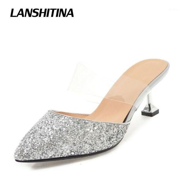 slippers women summer muller shoes high heel pointed toe slipper thin heels 5.5cm fashion ladies slides woman1, Black 
slippers women summer muller shoes high heel pointed toe slipper thin heels 5.5cm fashion ladies slides woman1, Black