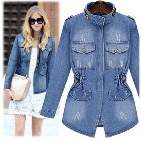 women's jackets plus size women basic coats denim jacket vintage long sleeve jeans female coat casual girls outwear windbreaker, Black;brown
women's jackets plus size women basic coats denim jacket vintage long sleeve jeans female coat casual girls outwear windbreaker, Black;brown
