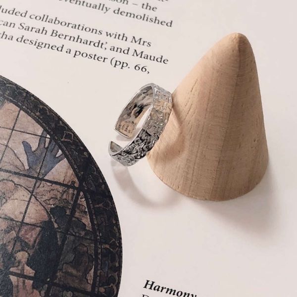 sier korean s925 irregular concave convex gold tin foil paper pattern open ring, Silver
sier korean s925 irregular concave convex gold tin foil paper pattern open ring, Silver