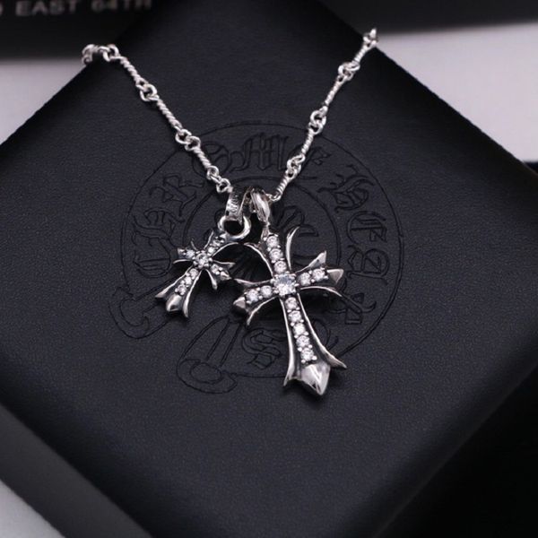factory wholesale s925 sterling silver croquet diamond double cross pendant necklace, thai silver necklace for men and women hea/rtsch/rome
factory wholesale s925 sterling silver croquet diamond double cross pendant necklace, thai silver necklace for men and women hea/rtsch/rome