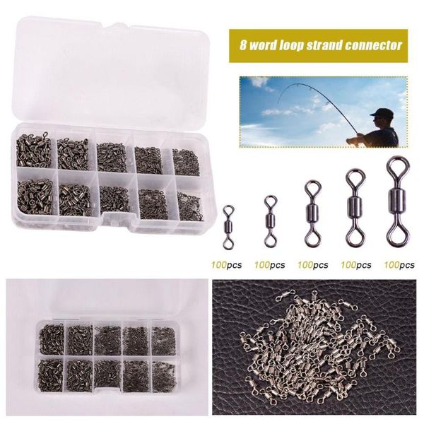 500pcs bearing swivel fishing connector mixed size 4-12# stainless steel barrel rolling solid rings for fishhook lure link tack hooks
500pcs bearing swivel fishing connector mixed size 4-12# stainless steel barrel rolling solid rings for fishhook lure link tack hooks