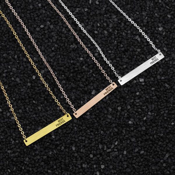 minimalist silver necklace friend friendship gift stainless steel letters pendant for women wholesale necklaces
minimalist silver necklace friend friendship gift stainless steel letters pendant for women wholesale necklaces