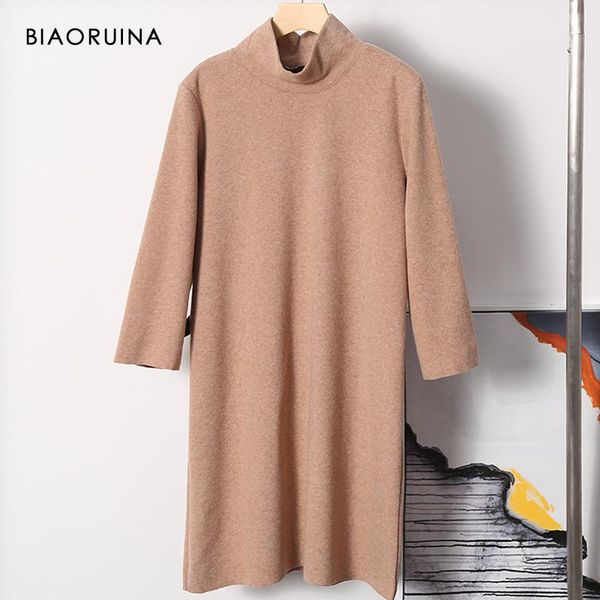 casual dresses biaoruina womens solid color loose lazy style soft comfortable turtleneck knitted short dress three quarter sleeve elegant, Black;gray
casual dresses biaoruina womens solid color loose lazy style soft comfortable turtleneck knitted short dress three quarter sleeve elegant, Black;gray