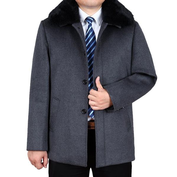 men's wool & blends winter overcoat single breasted woolen jackets middle-aged thicken clothing 3xl 4xl, Black
men's wool & blends winter overcoat single breasted woolen jackets middle-aged thicken clothing 3xl 4xl, Black