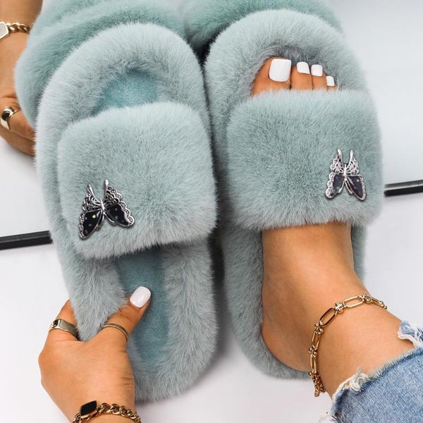 slippers faux fur for women furry slides flat sandals silver shell butterfly designer flip flops custom shoes, Black
slippers faux fur for women furry slides flat sandals silver shell butterfly designer flip flops custom shoes, Black