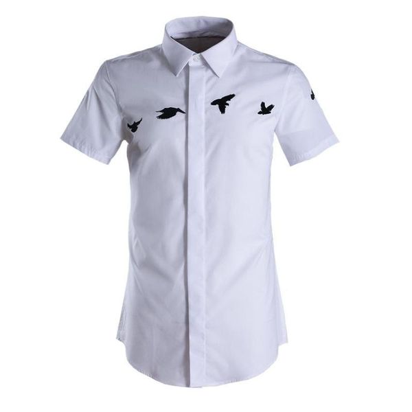 men's casual shirts cotton men luxury solid color flying pigeon short sleeve mens fashion slim fit dress 4xl, White;black
men's casual shirts cotton men luxury solid color flying pigeon short sleeve mens fashion slim fit dress 4xl, White;black