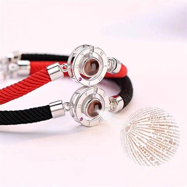 charm bracelets lucky red rope bracelet for lover couple women men 100 language i love you projection handmade jewelry fashion gifts, Golden;silver
charm bracelets lucky red rope bracelet for lover couple women men 100 language i love you projection handmade jewelry fashion gifts, Golden;silver