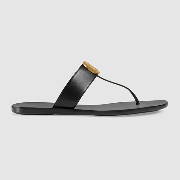 leather flat slippers sandals summer shoes ladies metal fashion luxury flip flops couple models, Black
leather flat slippers sandals summer shoes ladies metal fashion luxury flip flops couple models, Black