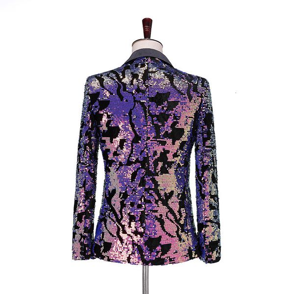 men's suits & blazers pijtrl blazer sequins, colorful velvet slim fit jacket for men, singing stage attire, bright fantasy 3p8t, White;black
men's suits & blazers pijtrl blazer sequins, colorful velvet slim fit jacket for men, singing stage attire, bright fantasy 3p8t, White;black