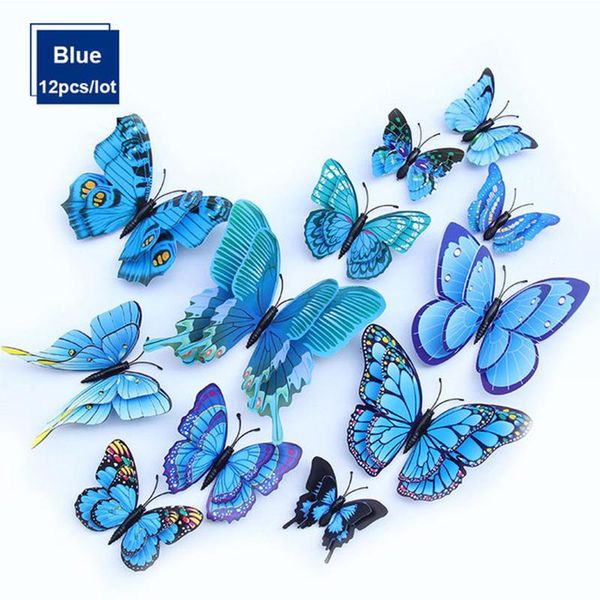 wall stickers 12pcs/lot 3d simulation butterfly sticker 12 colors creative home background decoration pvc
wall stickers 12pcs/lot 3d simulation butterfly sticker 12 colors creative home background decoration pvc