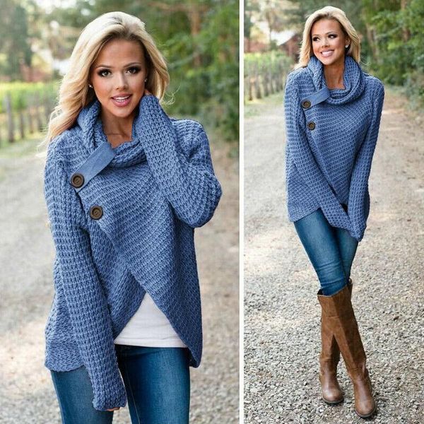 women's sweaters 2021 fashion trend women autumn winter warm turtleneck irregular design buttons chunky knit thick pullover jumper, White;black
women's sweaters 2021 fashion trend women autumn winter warm turtleneck irregular design buttons chunky knit thick pullover jumper, White;black