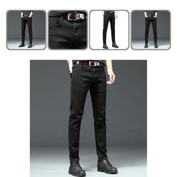 men's jeans breathable classic straight black denim pants comfy business zipper placket for daily wear, Blue
men's jeans breathable classic straight black denim pants comfy business zipper placket for daily wear, Blue